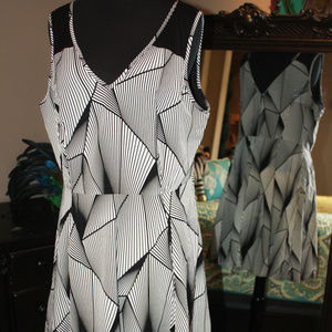 Worthington geometric fit flare dress 14